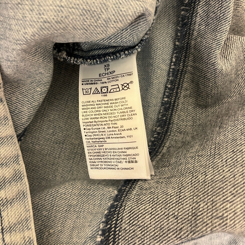 Gap Dress - Women's XS Extra Small Denim Blue Jean - Patchwork Sundress Mini - Picture 8 of 10